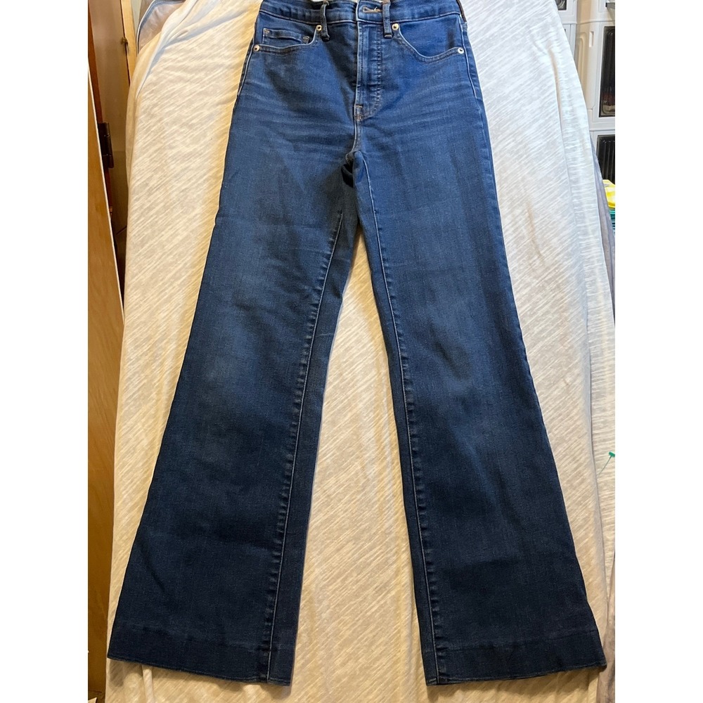 Everlane The Way High Drape Pant Dark Wash Wide Leg Denim Jeans Women's